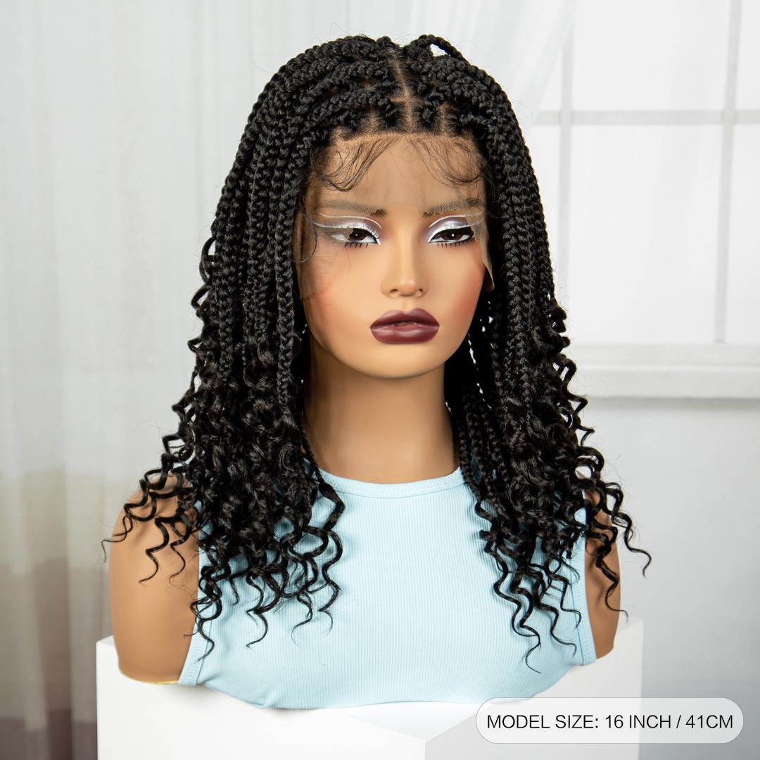full frontal braided wigs as shown in the picture. with pure human hair baby hairs. wear and go wig