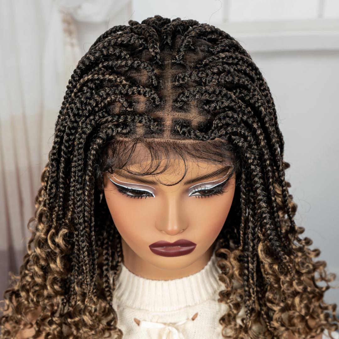 full frontal braided wigs as shown in the picture. with pure human hair baby hairs. wear and go wig