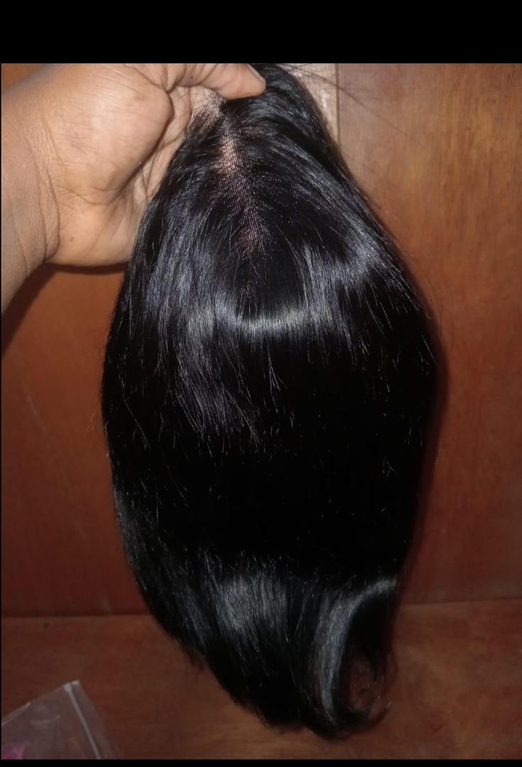 Short Bob Wigs semi Human 13x4*2 Transparent Lace Front Wigs semi Human Hair Pre Plucked with Baby Hair Glueless Wigs semi Human Hair 180% Density Straight Frontal Lace Wigs for Women Natural Color