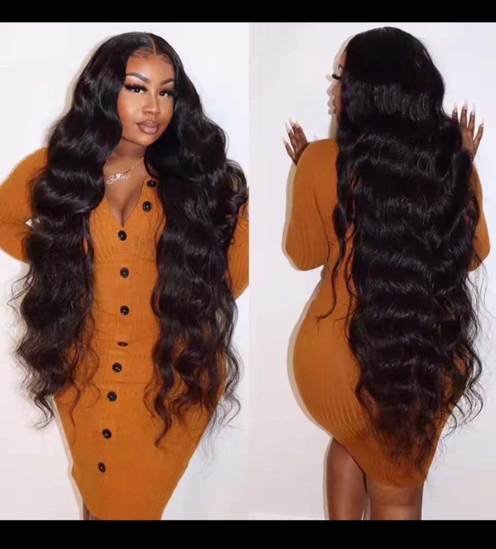 22 Inch Body Wave Lace Front Wigs  semi Human Hair 180 Density 13x4*2  Lace Frontal Wigs Pre Plucked Glueless  Wig with Baby Hair Body Wave wigs for Women Natural Black