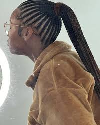 34 inches Goddess Box Braid Ponytail Extension with Elastic Tie Box Braided Ponytail Hair Tie Wrap Around Braid Ponytail Fluffy Soft Synthetic Hairpieces for Women Daily Wear Natural Black 34 inch