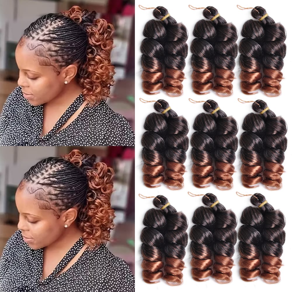 French Curl Braiding Hair 3 pieces 12Inch  French Curl Crochet Braids Short Curly Crochet Hair Bouncy Synthetic knotless Braiding