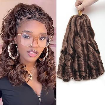 French Curl Braiding Hair 3 pieces 12Inch  French Curl Crochet Braids Short Curly Crochet Hair Bouncy Synthetic knotless Braiding