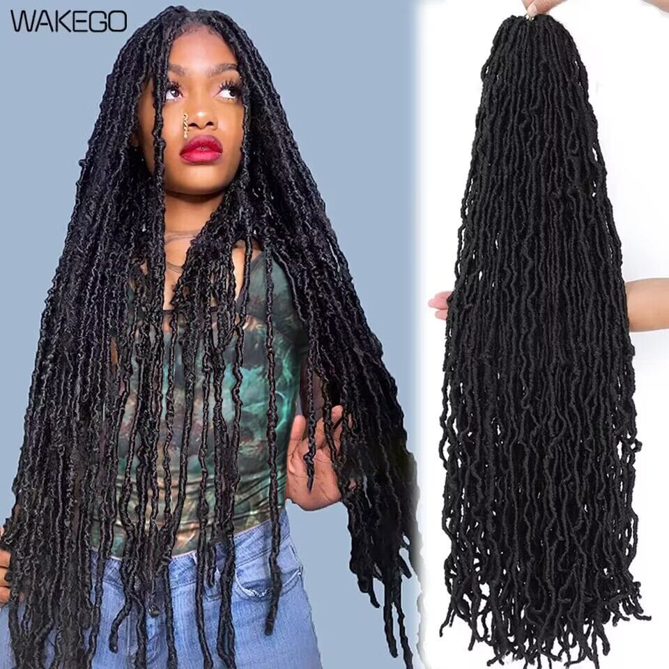 Soft Locs Crochet Hair Whole Strand No Extended Long New Faux Locs Pre-looped Super Lightweight Synthetic Crochet Hair Braids For Black Women