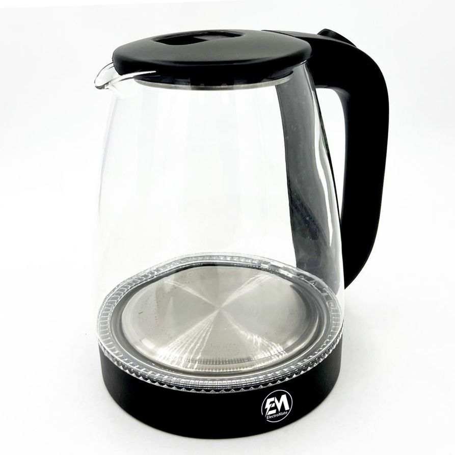 Glass Kettle 2.2L ElectroMate Kettle Electric Jug Heater for Boiling Water – Ideal Kitchen Appliance