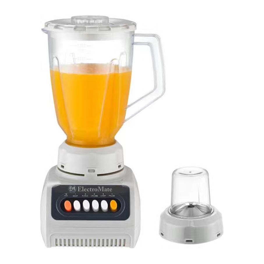 Blender 2-in-1 ElectroMate 1.5L Blender Classic Juicer & Grinder with Multifunctional Jug, Bottle, and Garlic Processor