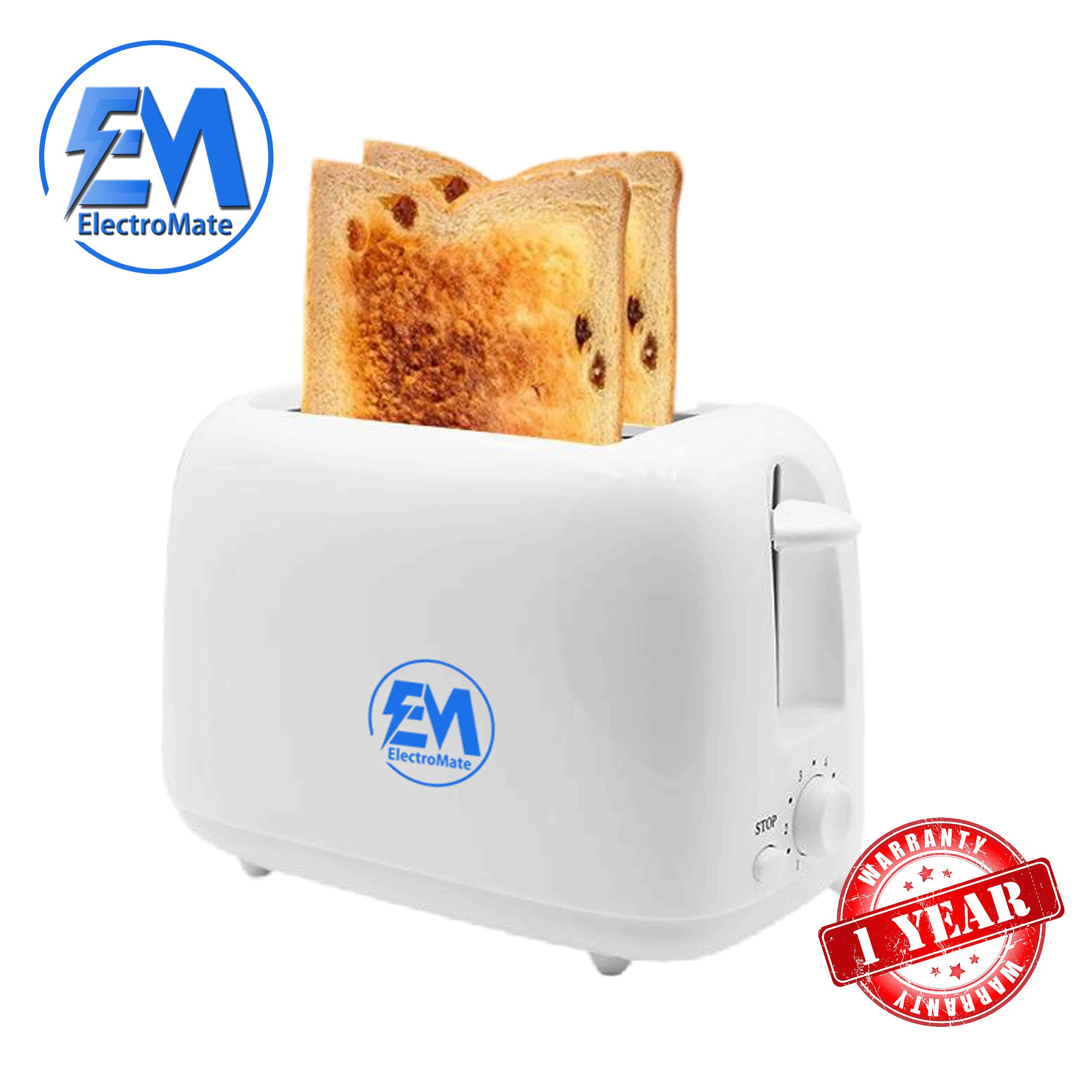 ElectroMate Toaster 2-Slice Pop-Up Bread Oven and Sandwich Maker – Perfect for Quick Breakfasts