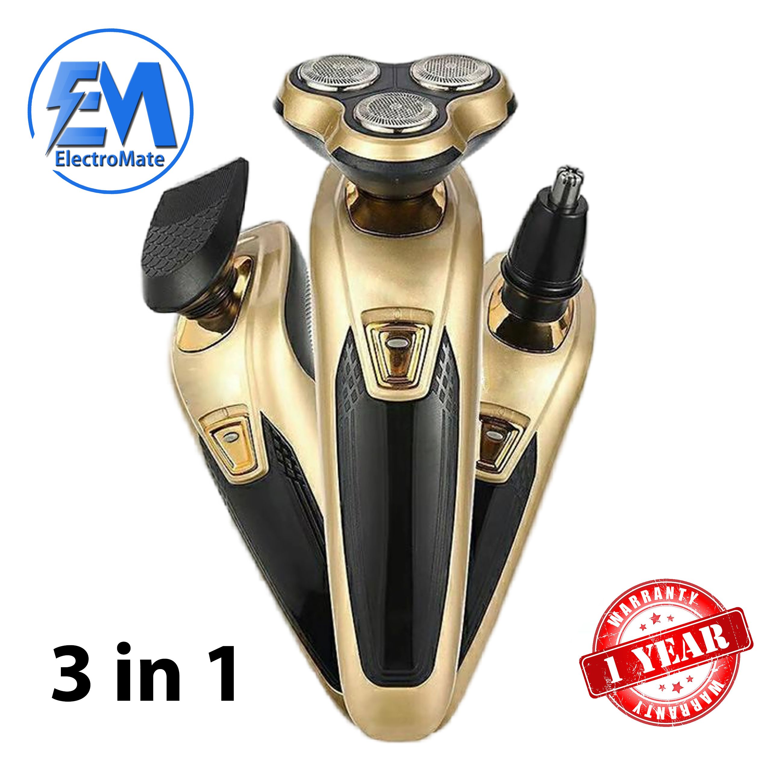 Shaving machine 3 in 1 shaver rechargeable & electric hair clipper beard remover nose hair trimmer ElectroMate