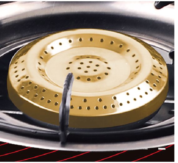 EM Gas Cooker Glass Top Infrared Double Burner Gas stove Super Infrared Heater Saving Gas cooker Black