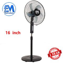 EM 16 Inch Stand Fan -5 Blades 3 Speed Powerful motor Fan Electric Floor Fan Cooling Fan Cooler Floor Fan  ElectroMate