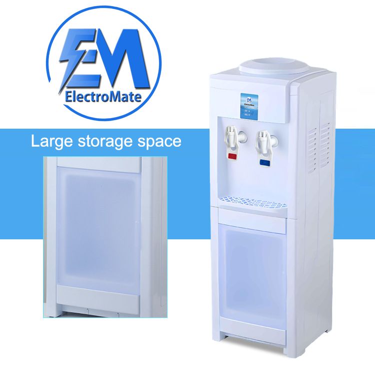 ElectroMate Water Dispenser with Hot and Cold Water – Standing Design with Storage Cabinet, Perfect for Home or Office Use