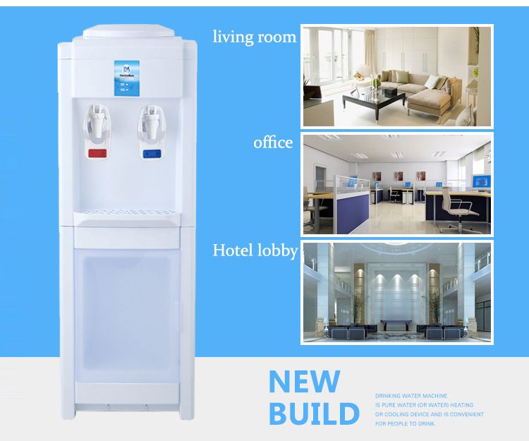 ElectroMate Water Dispenser with Hot and Cold Water – Standing Design with Storage Cabinet, Perfect for Home or Office Use