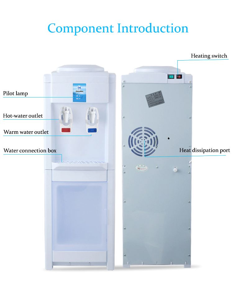 ElectroMate Water Dispenser with Hot and Cold Water – Standing Design with Storage Cabinet, Perfect for Home or Office Use