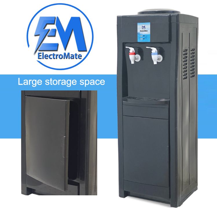 ElectroMate Water Dispenser with Hot and Normal Water – Standing Design with Storage Cabinet, Perfect for Home or Office Use