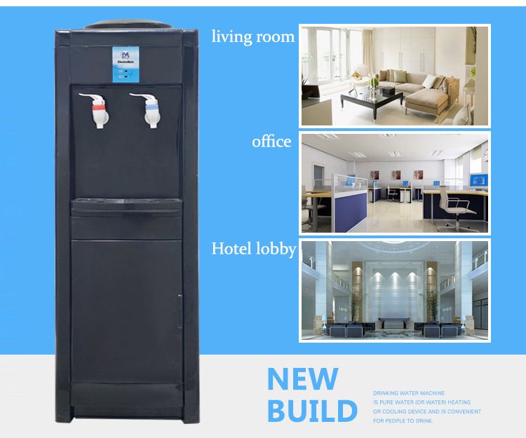 ElectroMate Water Dispenser with Hot and Normal Water – Standing Design with Storage Cabinet, Perfect for Home or Office Use