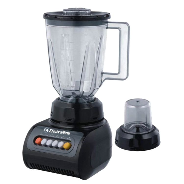 Blender 2-in-1 ElectroMate 1.5L Blender Classic Juicer & Grinder with Multifunctional Jug, Bottle, and Garlic Processor