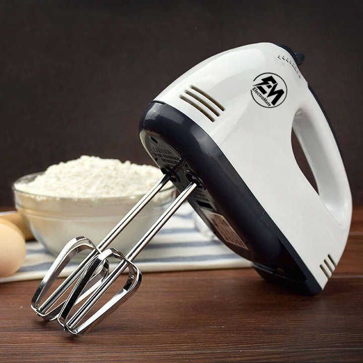 Hand Mixer Whisk Egg Beater Food Stirrer Grinder Blender Kitchenware Kitchen Tools Utensils Cooking Machine Cookware White