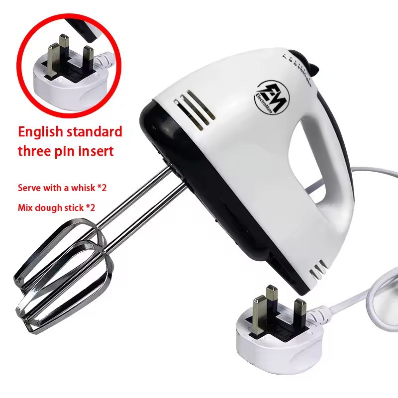 Hand Mixer Whisk Egg Beater Food Stirrer Grinder Blender Kitchenware Kitchen Tools Utensils Cooking Machine Cookware White