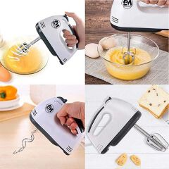 EM Hand Mixer Whisk Egg Beater Food Stirrer Grinder Blender Kitchenware Kitchen Tools Utensils Cooking Machine Cookware White  ElectroMate