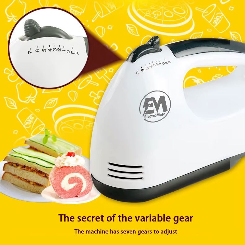Hand Mixer Whisk Egg Beater Food Stirrer Grinder Blender Kitchenware Kitchen Tools Utensils Cooking Machine Cookware White