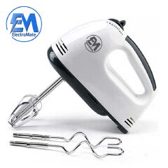EM Hand Mixer Whisk Egg Beater Food Stirrer Grinder Blender Kitchenware Kitchen Tools Utensils Cooking Machine Cookware White  ElectroMate
