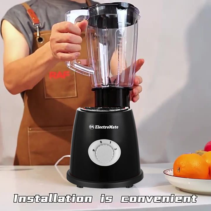 EM Blender 2-in-1 ElectroMate 1.6L Blender Classic Juicer & Grinder with Multifunctional Jug, Bottle, and Garlic Processor