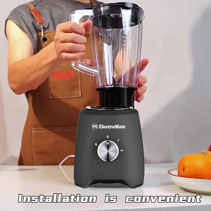 EM Blender 2-in-1 ElectroMate 1.6L Blender Classic Juicer & Grinder with Multifunctional Jug, Bottle, and Garlic Processor ElectroMate