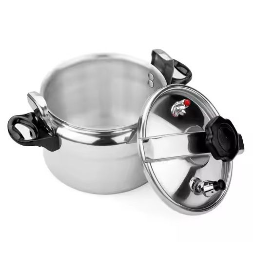 EM 5L Thickened Aluminum Pressure Cooker ,Large Capacity Pressure Cooker for Gas Stove , Explosion Proof Pressure Canner with Easy Lock Lid, Fast Cooking Cookware