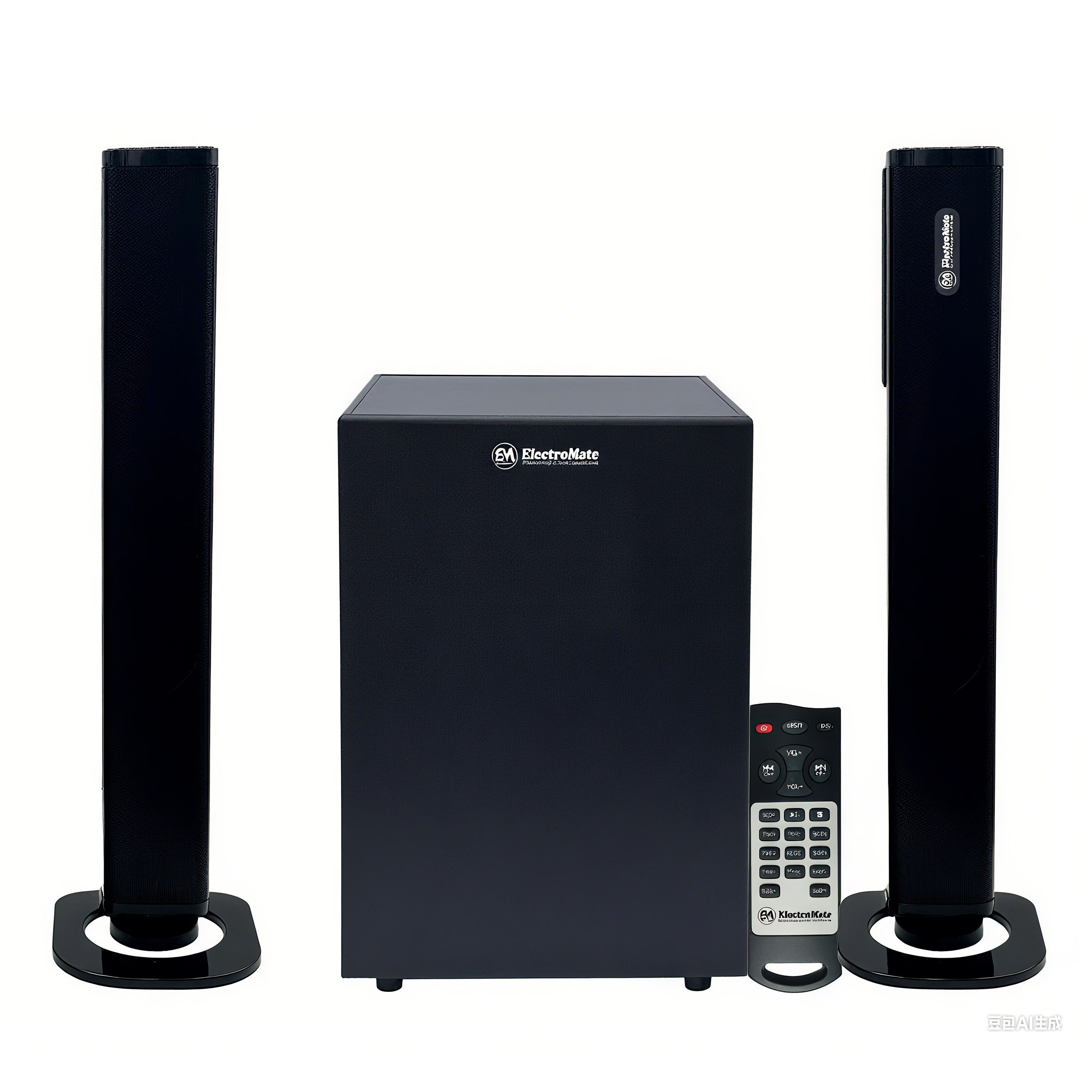 EM 2.1CH Multimedia Bluetooth Woofer Speaker System Subwoofer Soundbar BT/USB/SD/FM Subwoofer Home Audilo System Soundbar with Remote Control S1 Speaker bass WF-2001