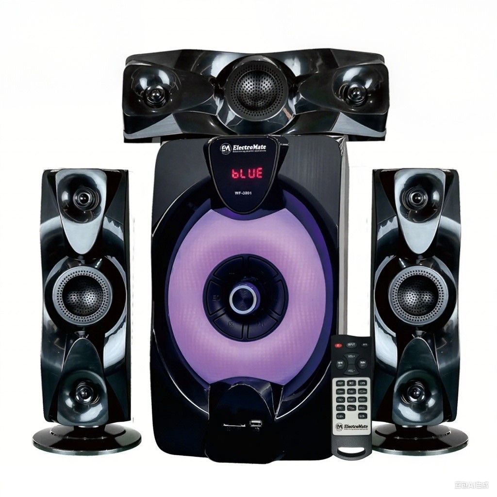 EM 3.1CH Speaker System woofer Subwoofer Multimedia 18000W PMPO Black 40W+10W×3 WF-3001