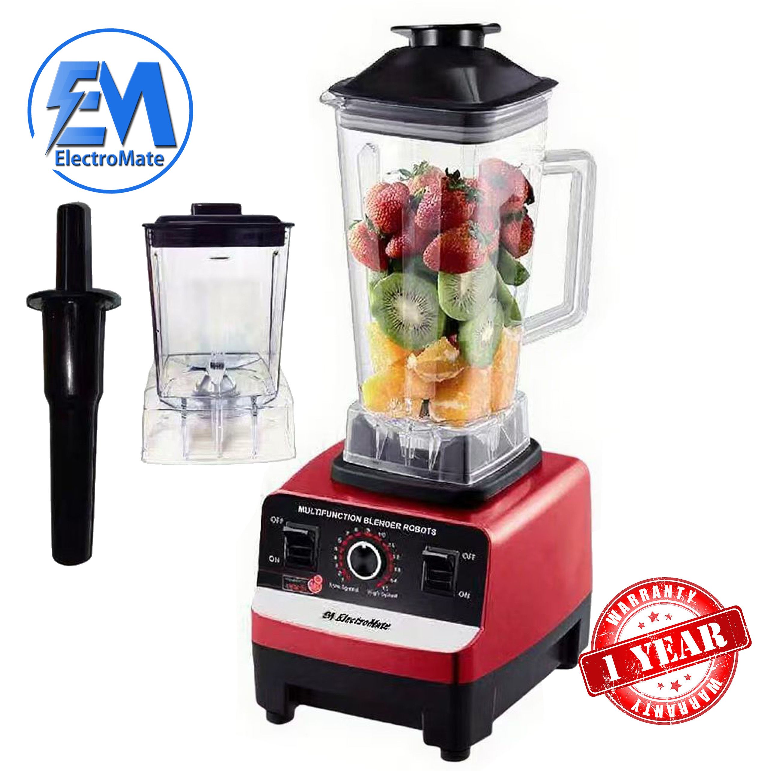 EM Heavy Duty Commercial Pro Blender + Grinder Jar COMMERCIAL HEAVY DUTY Blender High speed for easy operations Sharp. 2L large capacity DURABLE BD05