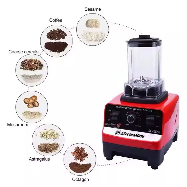 EM Heavy Duty Commercial Pro Blender + Grinder Jar COMMERCIAL HEAVY DUTY Blender High speed for easy operations Sharp. 2L large capacity DURABLE BD05