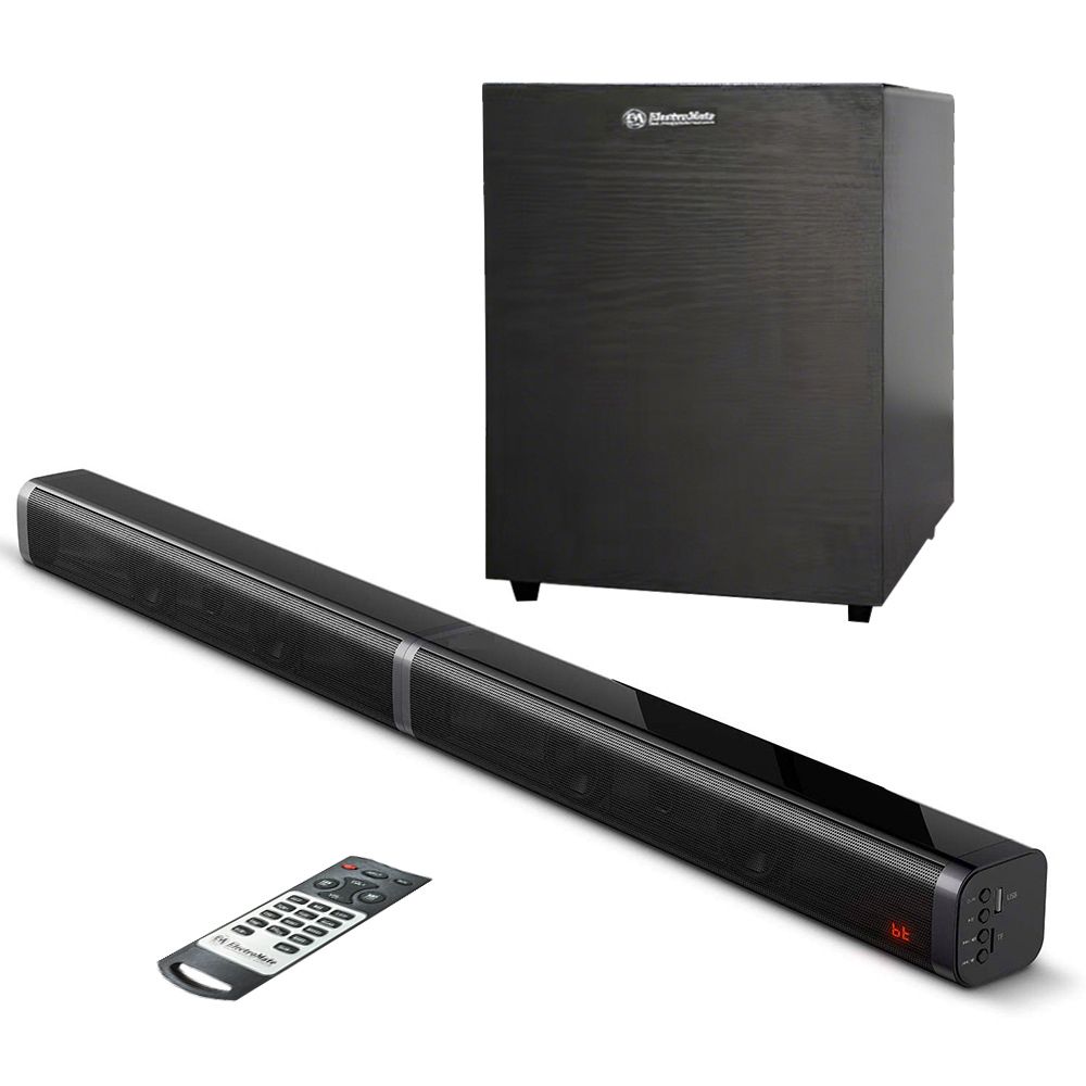 EM 2.1CH Multimedia Bluetooth Woofer Speaker System Subwoofer Soundbar BT/USB/SD/FM Subwoofer Home Audilo System Soundbar with Remote Control S1 Speaker bass WF-2001
