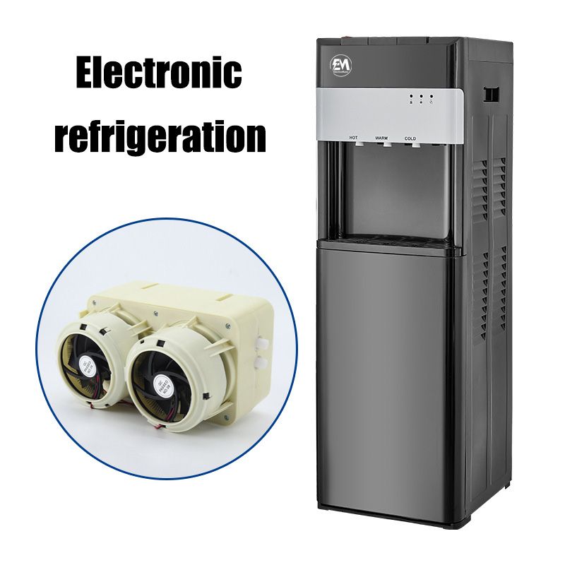 EM Bottom load Water Dispenser with Hot and Cold and Normal Water – Standing Design with Storage Cabinet, Perfect for Home or Office Use Black water dispenser  ElectroMate