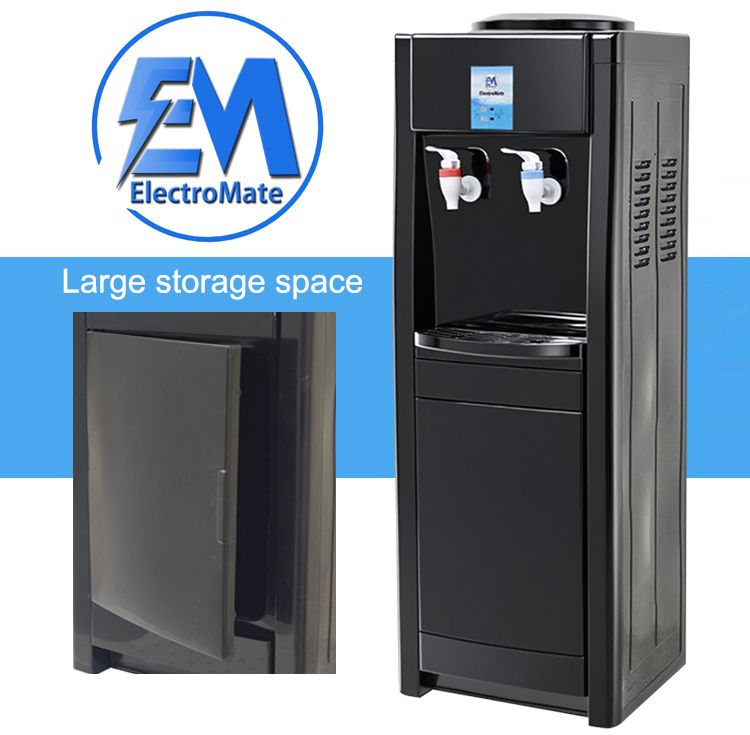 EM Water Dispenser with Hot and Normal Water – Standing Design with Storage Cabinet, Perfect for Home or Office Use  ElectroMate
