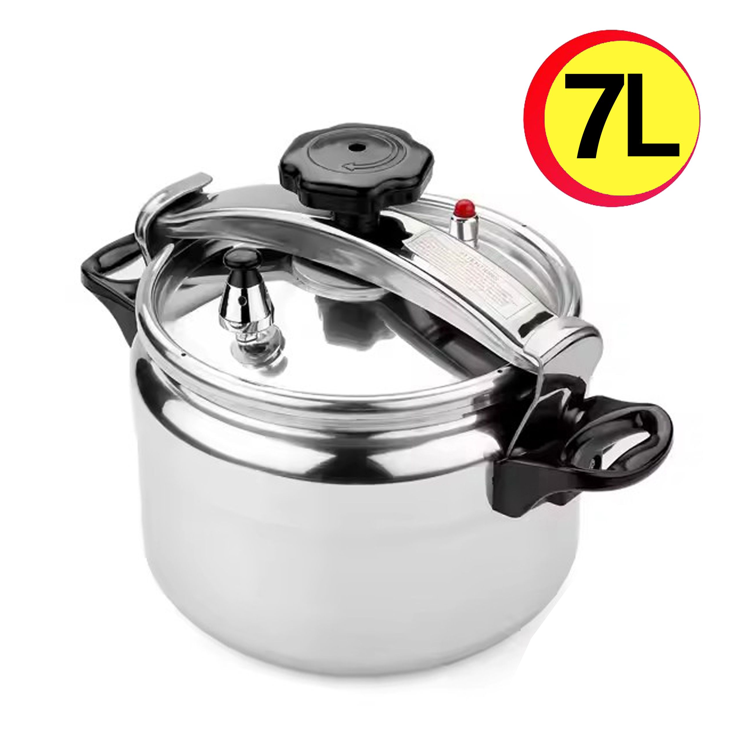 EM 5L Thickened Aluminum Pressure Cooker ,Large Capacity Pressure Cooker for Gas Stove , Explosion Proof Pressure Canner with Easy Lock Lid, Fast Cooking Cookware ElectroMate