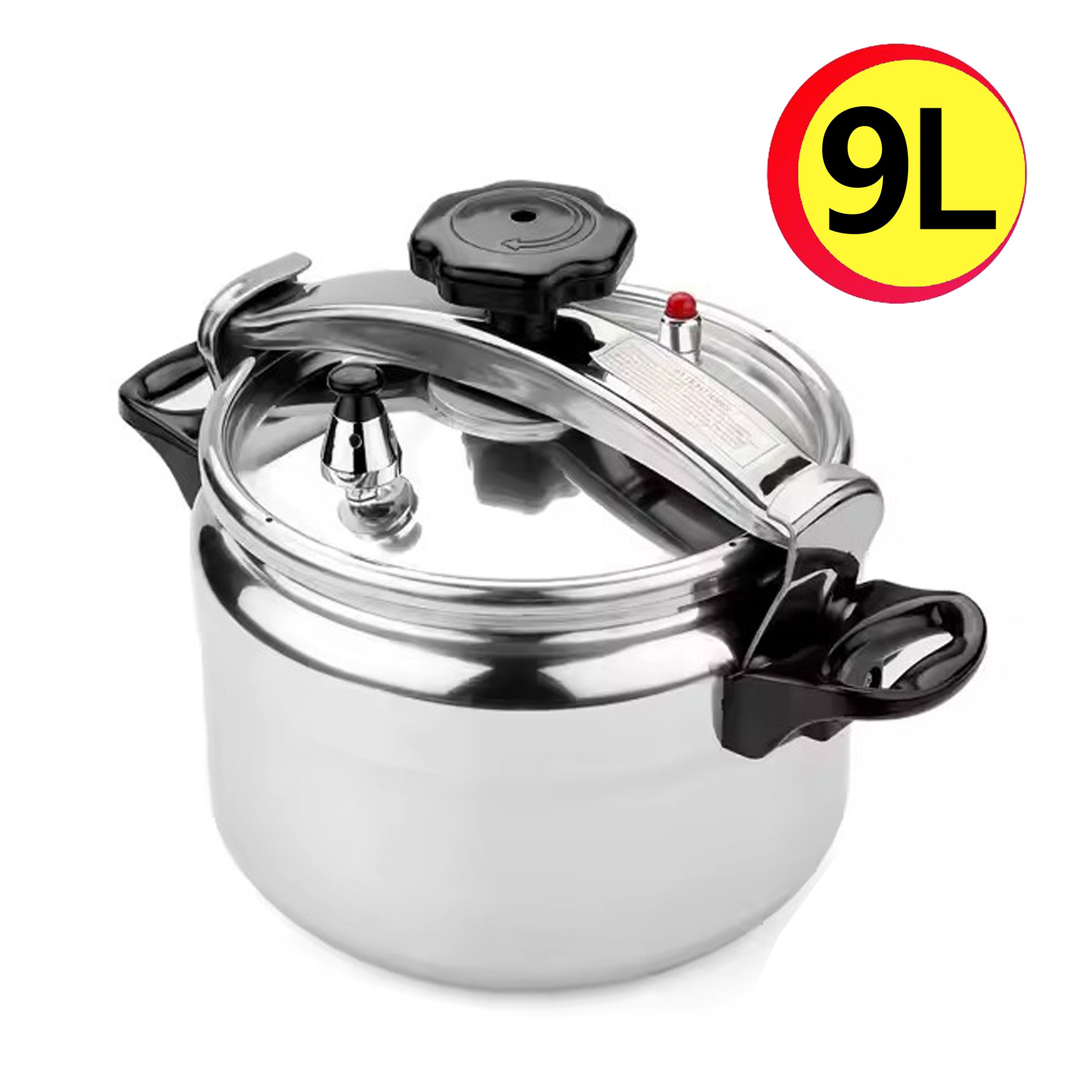 EM 5L Thickened Aluminum Pressure Cooker ,Large Capacity Pressure Cooker for Gas Stove , Explosion Proof Pressure Canner with Easy Lock Lid, Fast Cooking Cookware ElectroMate