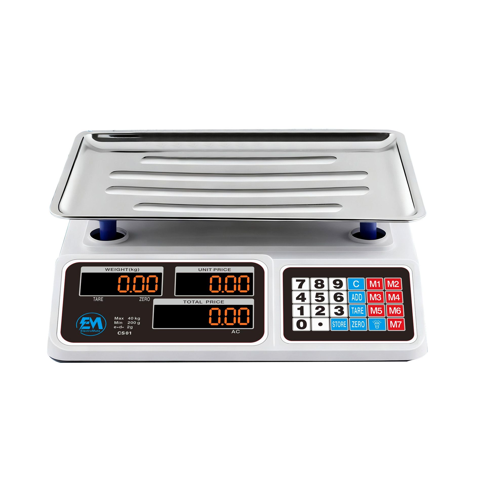 EM Commercial 40kg Electronic Price Computing Digital Weighing Scale