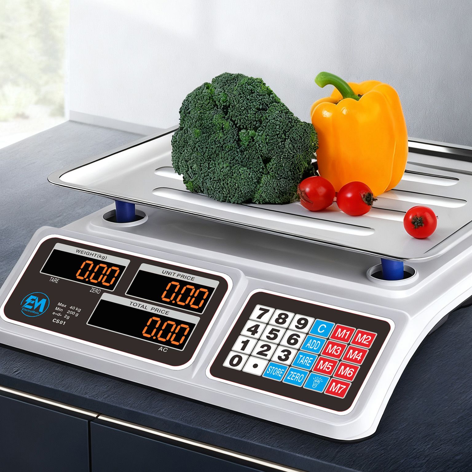 EM Commercial 40kg Electronic Price Computing Digital Weighing Scale