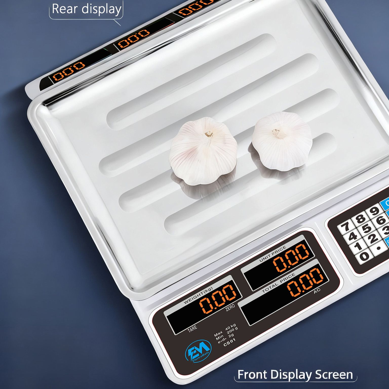 EM Commercial 40kg Electronic Price Computing Digital Weighing Scale