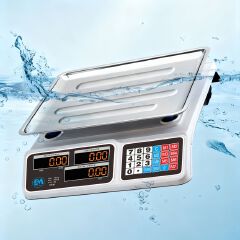 Electromate High Quality 150KG Digital Meat/Cereal/Fruits Weighing Scale - Stores Power 150KG Meat Butchery Farm Hunting Fishing Hunting Fishing Outdoor Farm Large Luggage White CS01