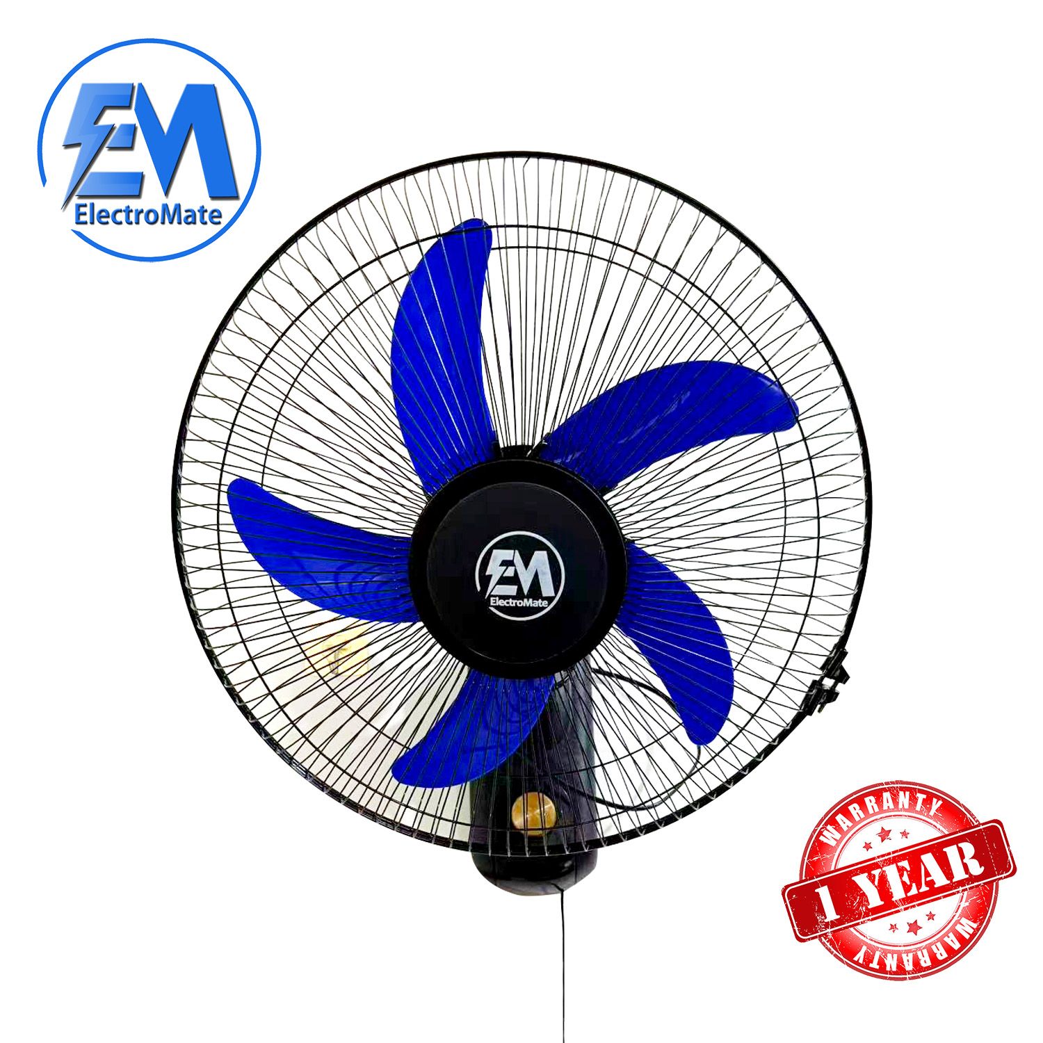 EM 16 Inch Wall Fan -5 Blades 3 Speed Powerful motor Fan Electric Cooling Fan Cooler Wall Mounted Fan
