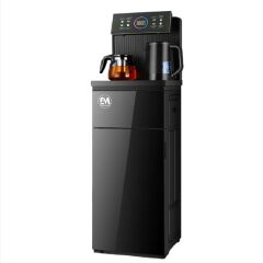 EM Bottom load Water Dispenser with Hot and Cold and Normal Water + Coffee Maker – Standing Design with Storage Cabinet, Perfect for Home or Office Use Black water dispenser  ElectroMate WD08