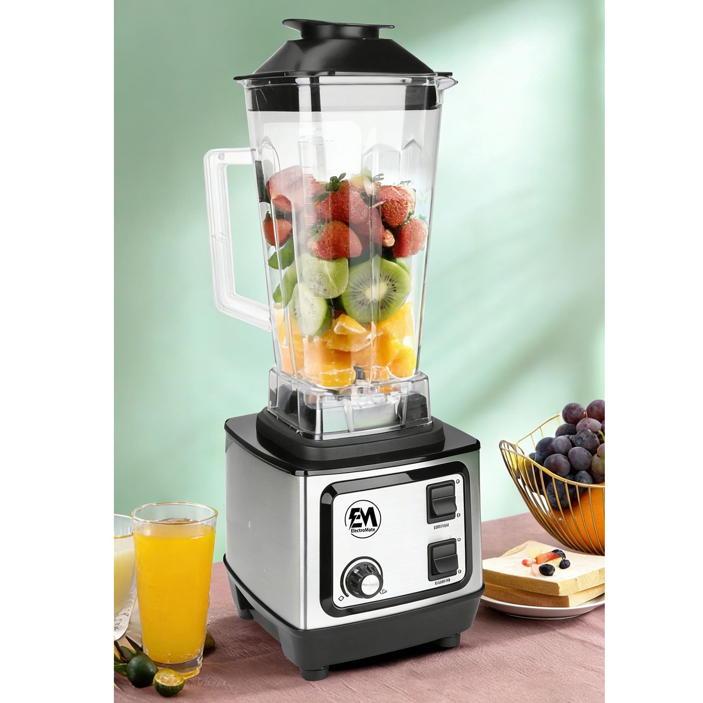 EM Heavy Duty Commercial Pro Blender + Grinder Jar COMMERCIAL HEAVY DUTY Blender High speed for easy operations Sharp. 2L large capacity DURABLE BD07