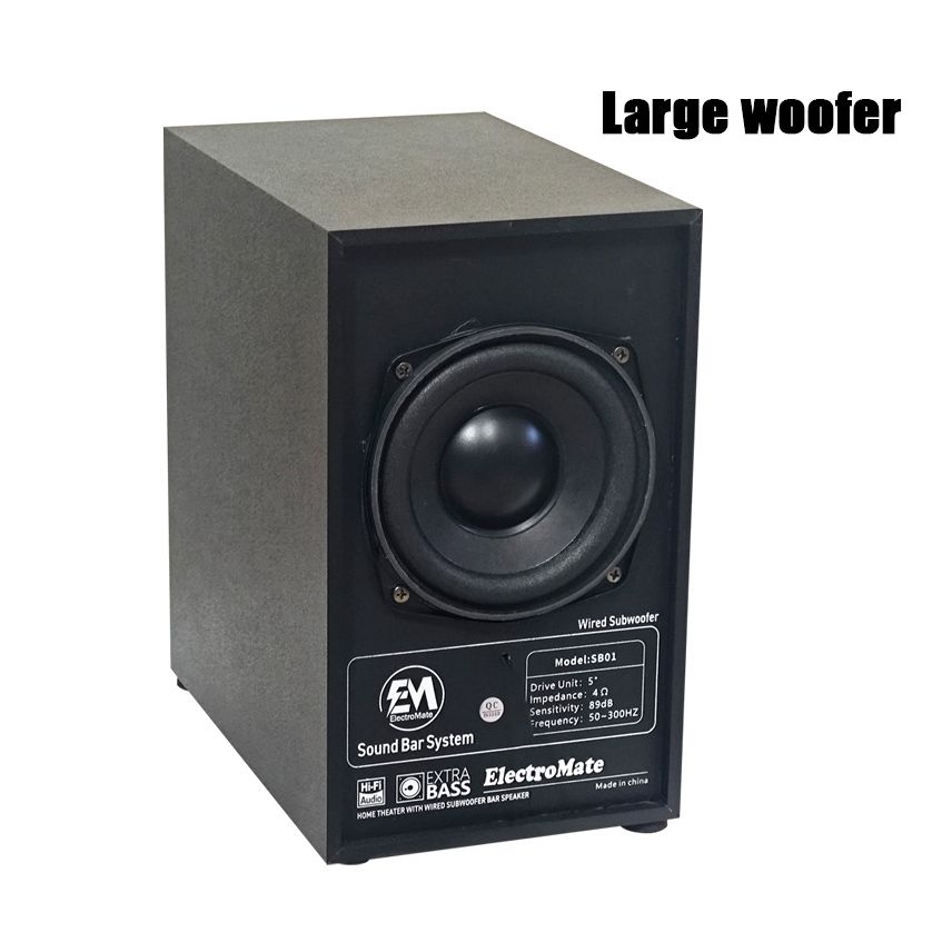 EM 2.1CH Multimedia Bluetooth Woofer Speaker System Subwoofer Soundbar BT/USB Subwoofer Home Audilo System Soundbar with Remote Control S1 Speaker bass SB01