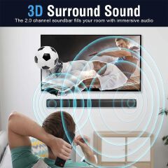 EM 2.1CH Multimedia Bluetooth Woofer Speaker System Subwoofer Soundbar BT/USB Subwoofer Home Audilo System Soundbar with Remote Control S1 Speaker bass SB01