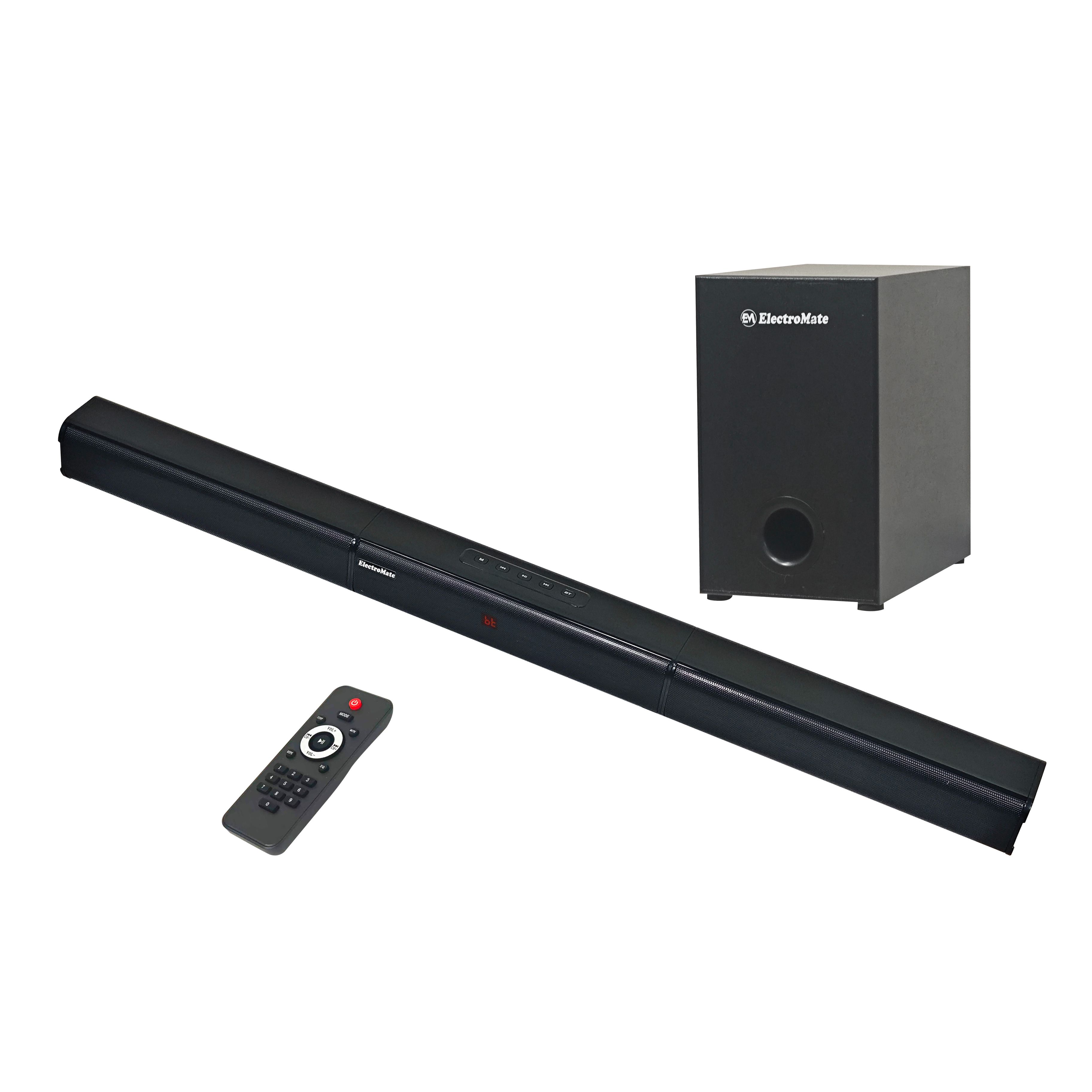 EM 2.1CH Multimedia Bluetooth Woofer Speaker System Subwoofer Soundbar BT/USB Subwoofer Home Audilo System Soundbar with Remote Control S1 Speaker bass SB01