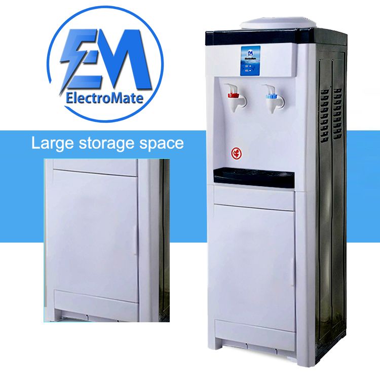 EM Water Dispenser with Hot and Normal Water – Standing Design with Storage Cabinet, Perfect for Home or Office Use  ElectroMate WD01