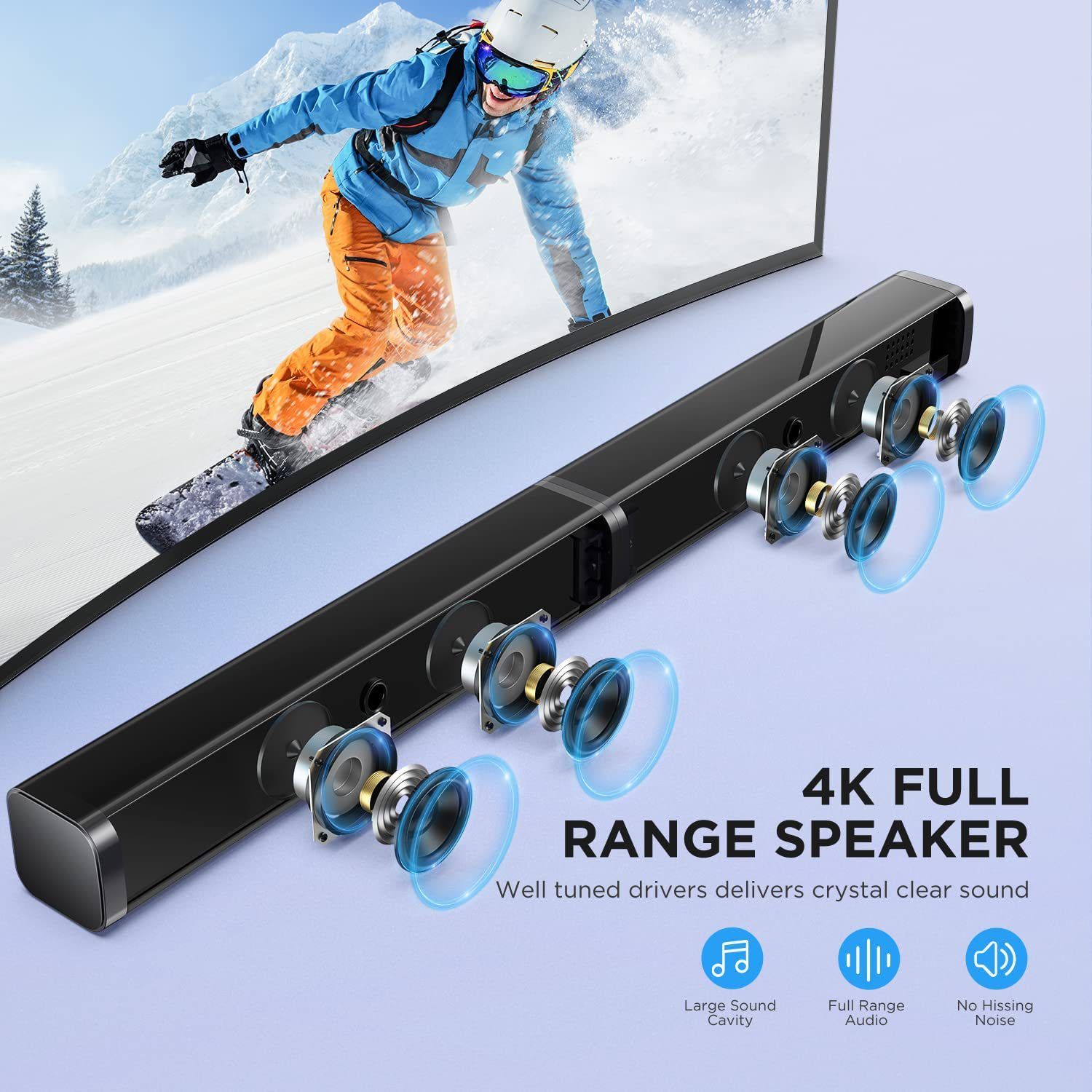 EM 2.1CH Multimedia Bluetooth Woofer Speaker System Subwoofer Soundbar BT/USB Subwoofer Home Audilo System Soundbar with Remote Control S1 Speaker bass SB02