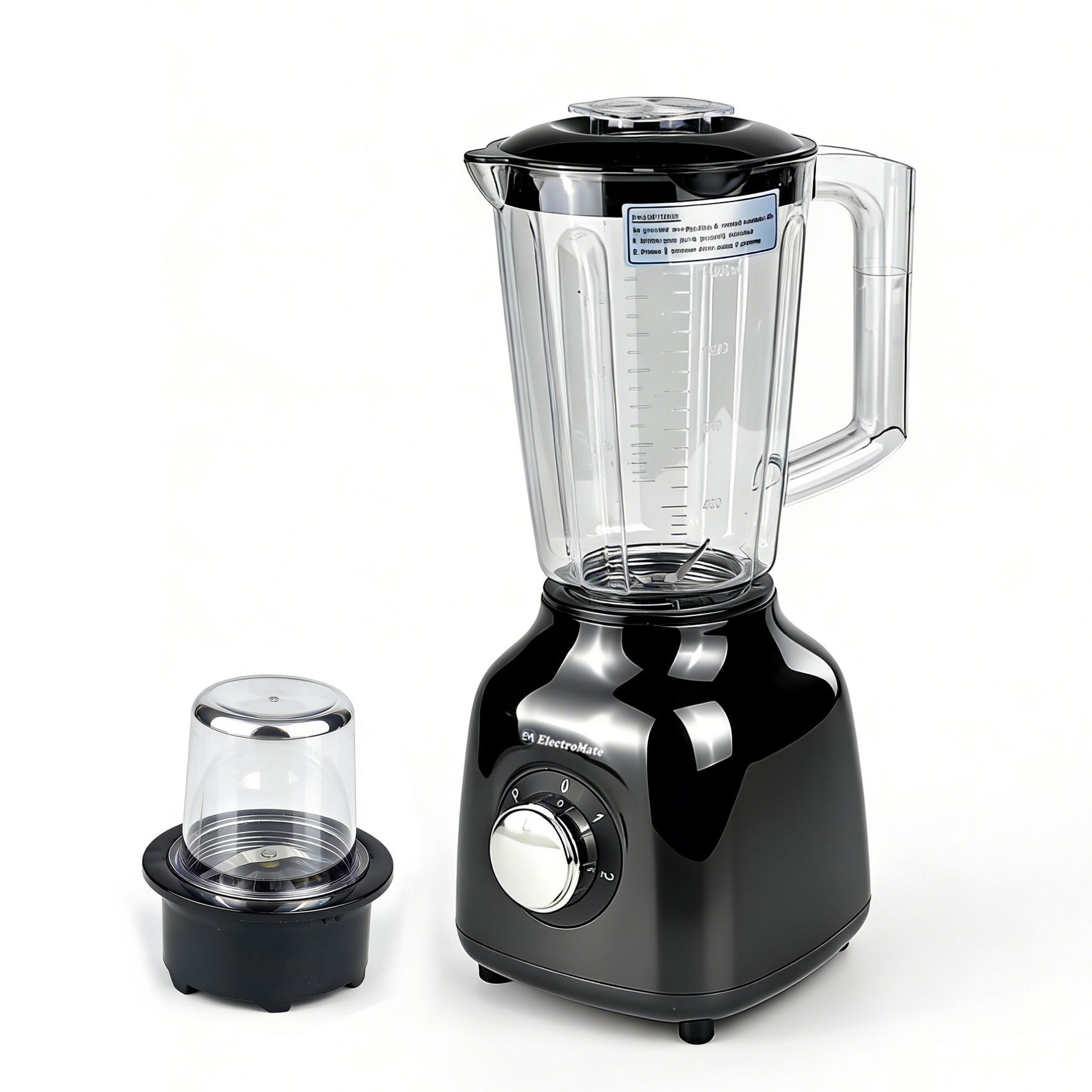 EM Blender 2-in-1 ElectroMate 1.5L Blender Classic Juicer & Grinder with Multifunctional Jug, Bottle, and Garlic Processor ElectroMate BD08